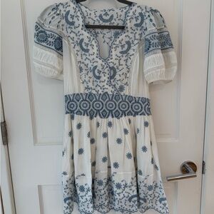 Love shack fancy esme Blue Embroidered Dress